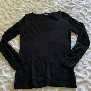 J crew v neck black sweater Sz S